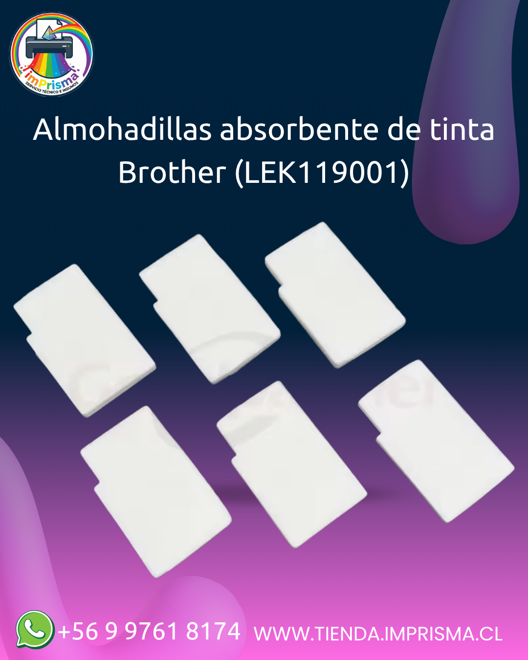 Almohadillas absorbente de tinta Brother (LEK119001)