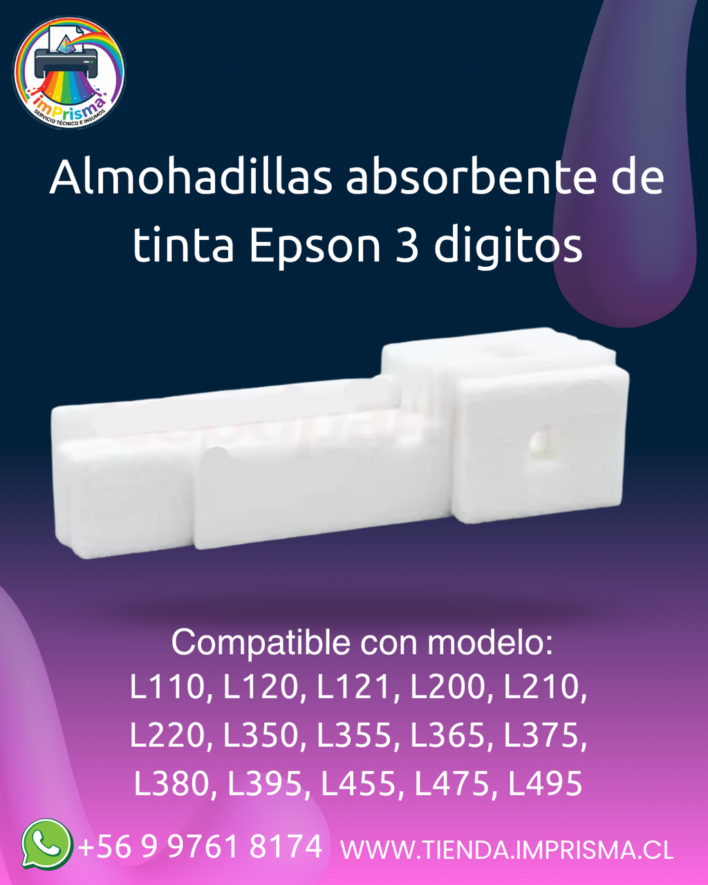 Almohadillas absorbente de tinta Epson 3 dígitos