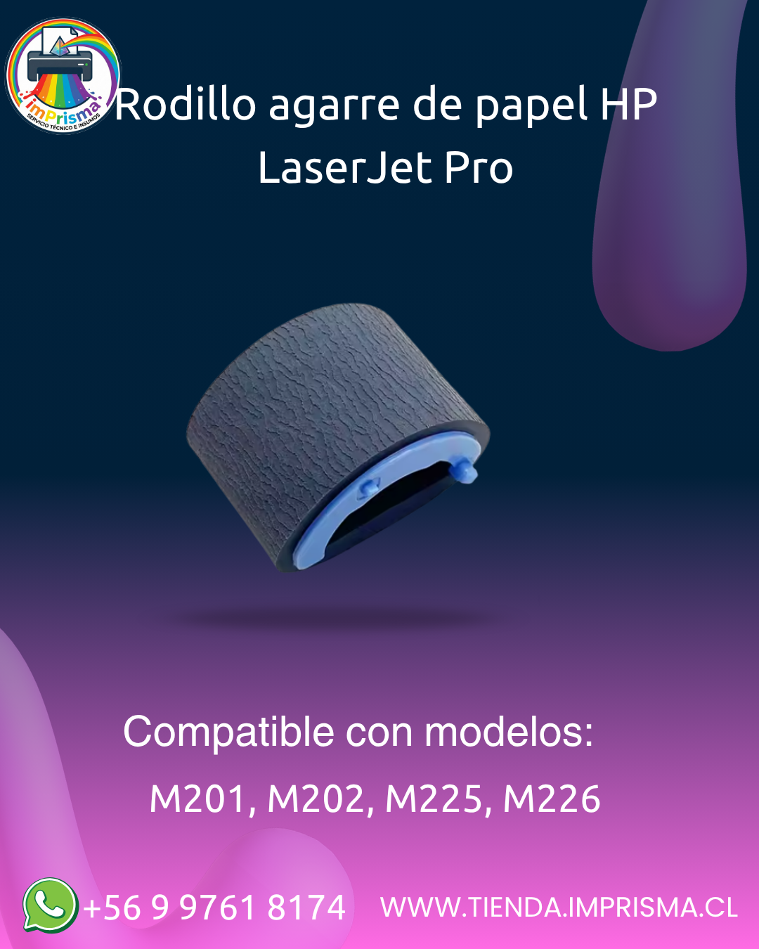 Rodillo agarre de papel HP LaserJet Pro
