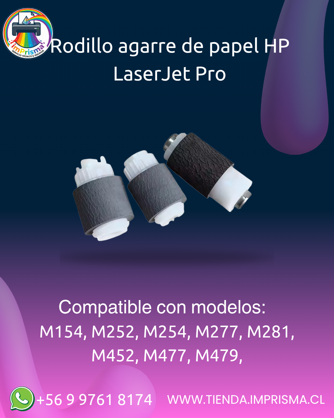 Rodillo agarre de papel HP LaserJet Pro