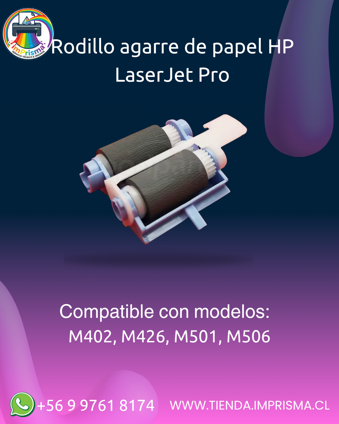 Rodillo agarre de papel HP LaserJet Pro