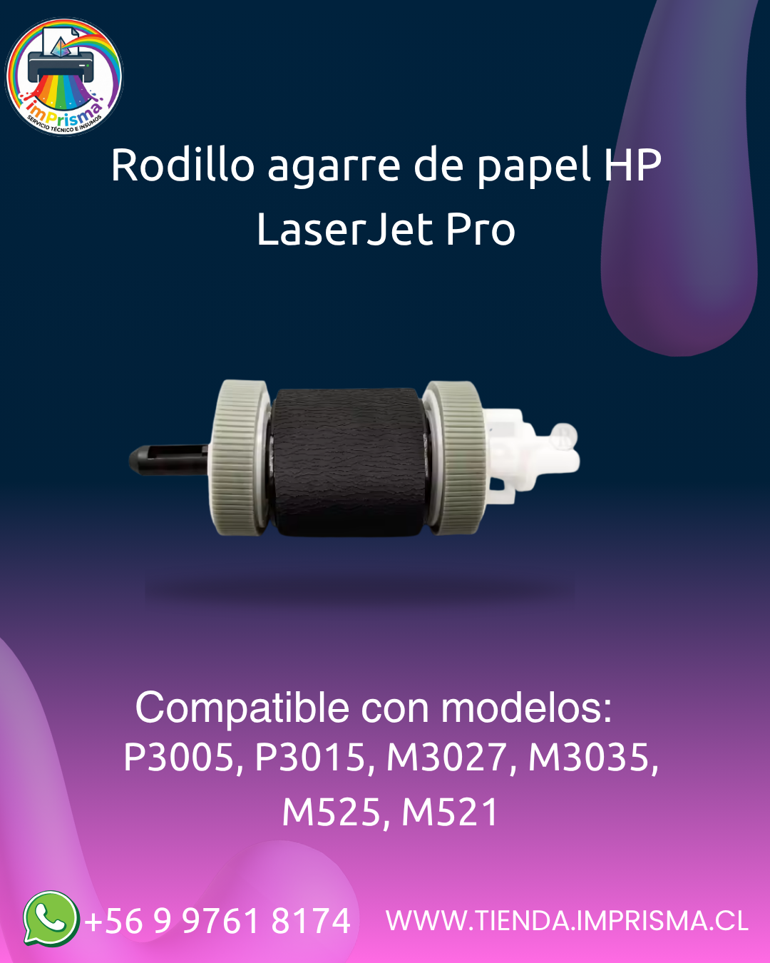 Rodillo agarre de papel HP LaserJet