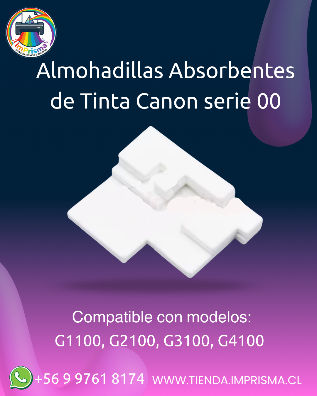 Almohadillas Absorbentes de Tinta Canon serie 00
