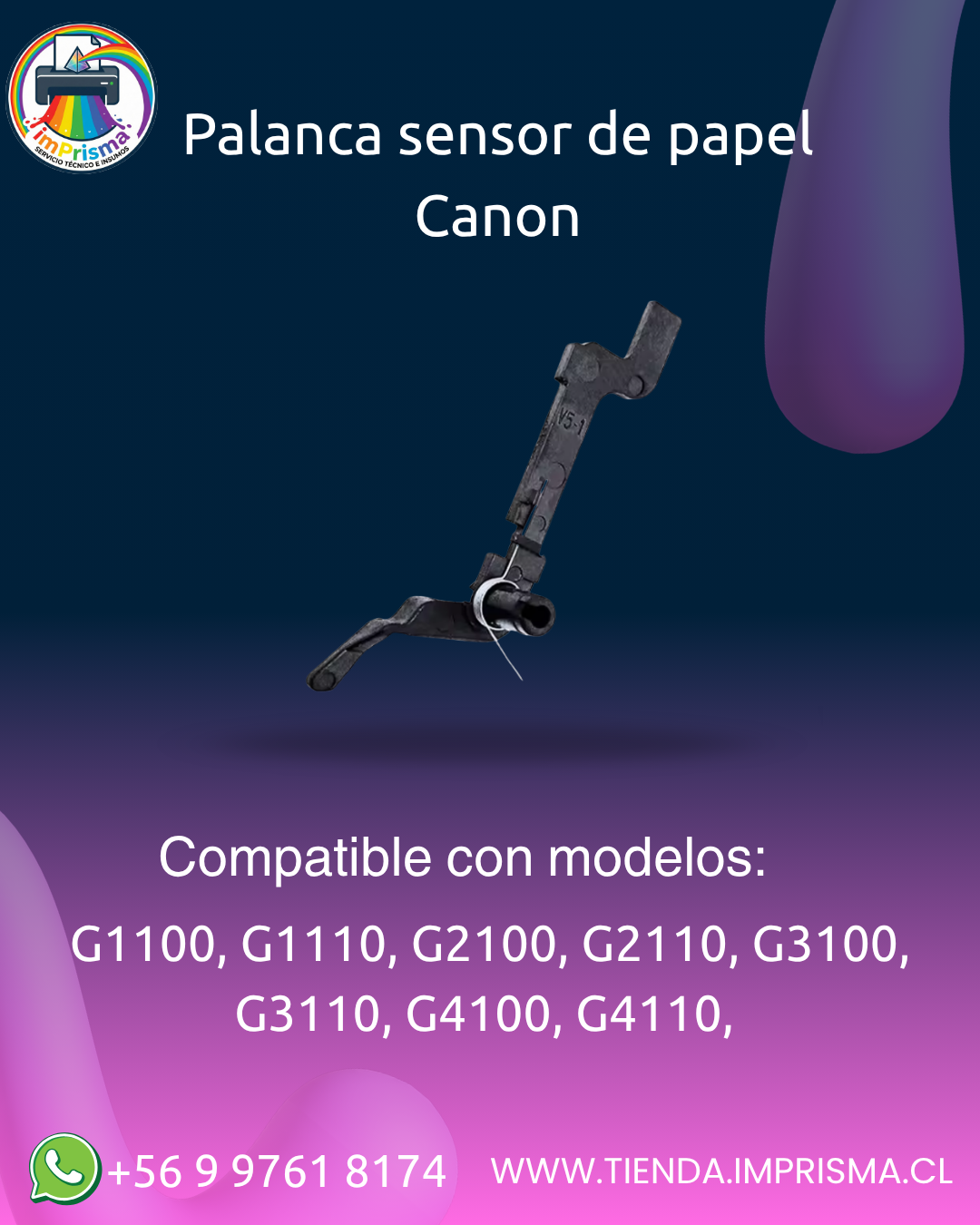 Palanca sensor de papel Canon
