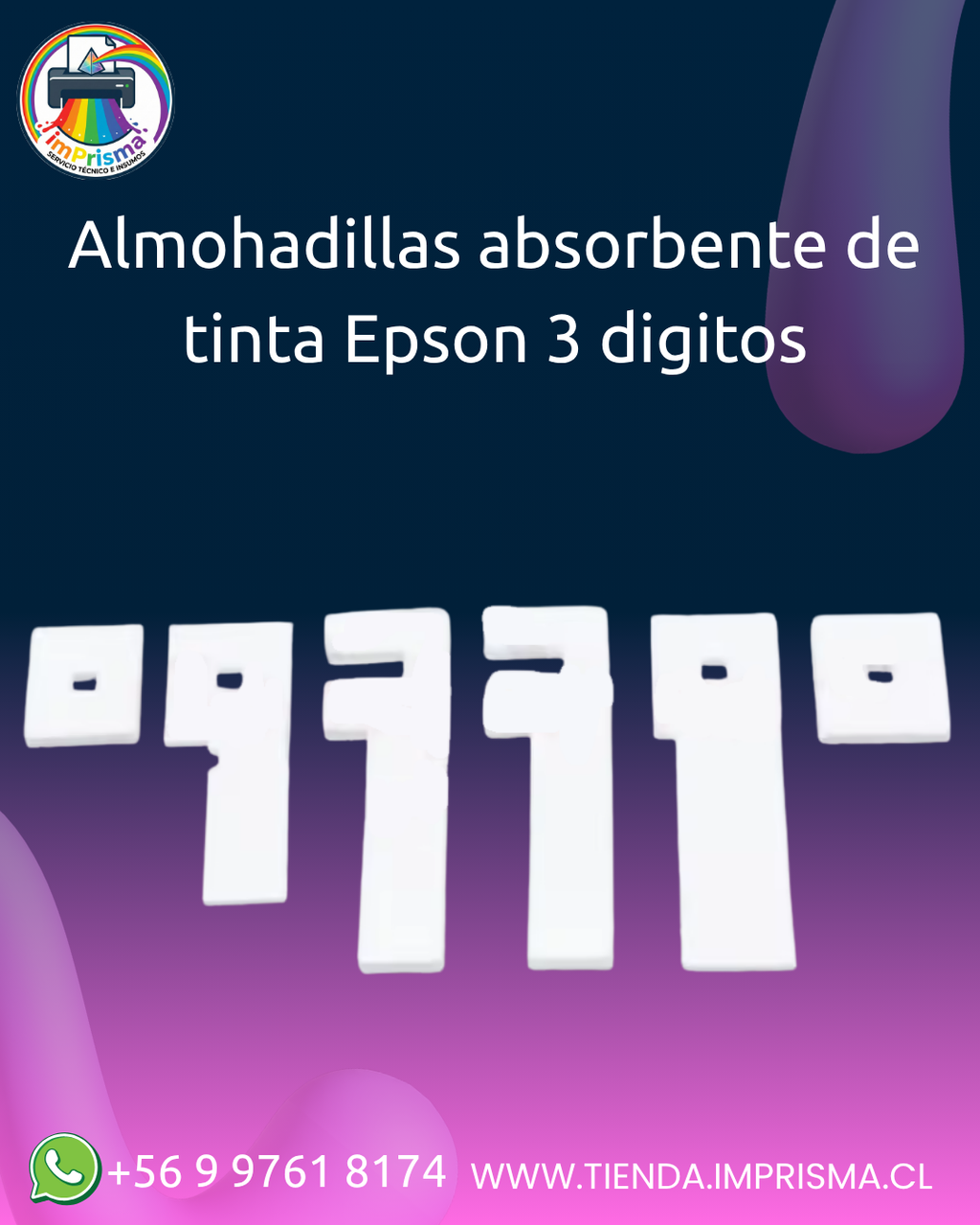 Almohadillas absorbente de tinta Epson 3 dígitos