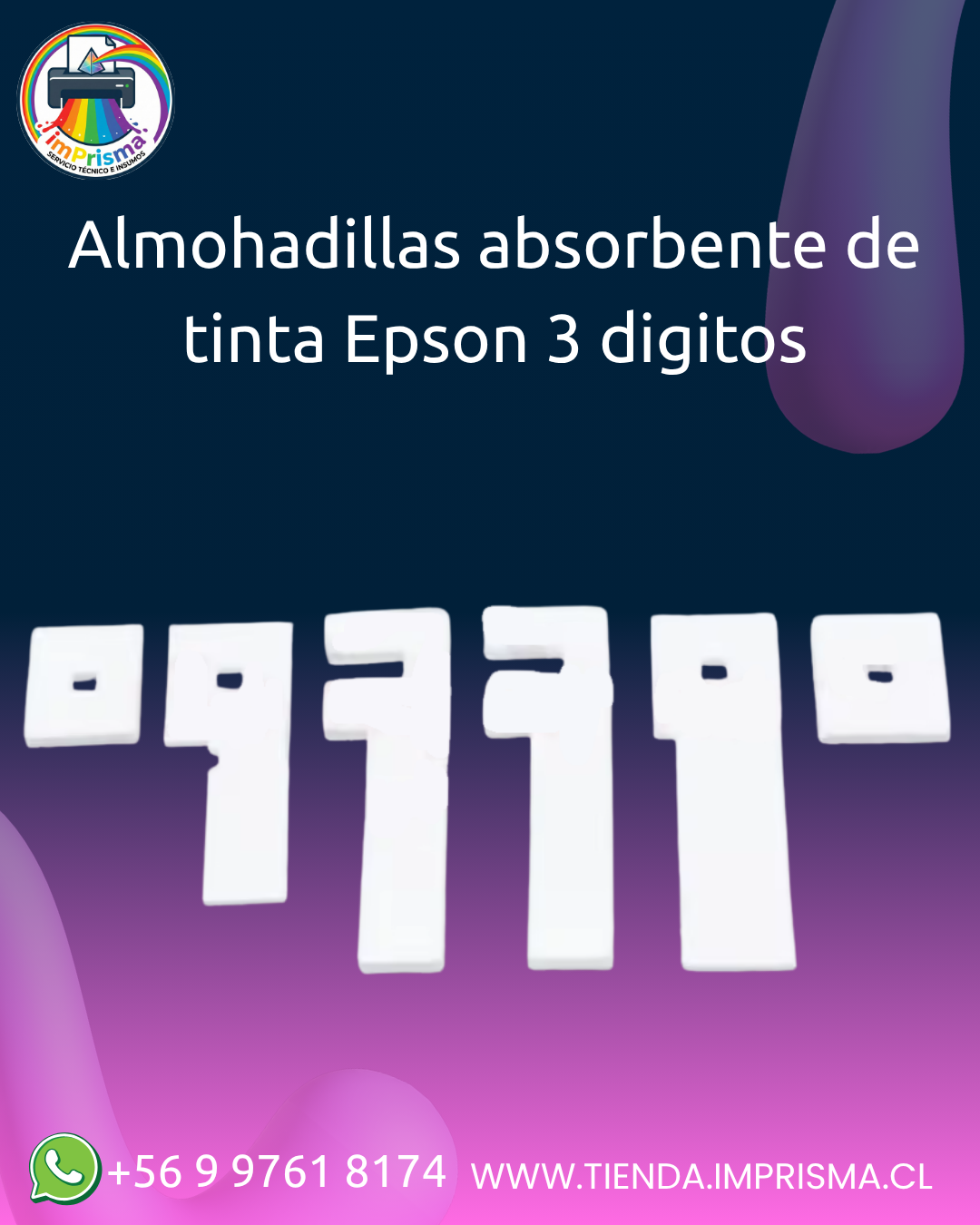 Almohadillas absorbente de tinta Epson 3 dígitos