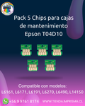Pack 5 Chips para cajas de mantenimiento Epson T04D10