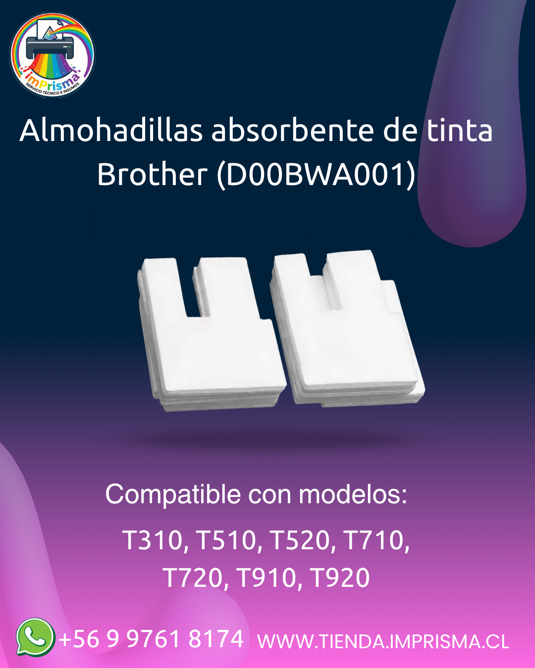 Almohadillas absorbente de tinta Brother (D00BWA001)