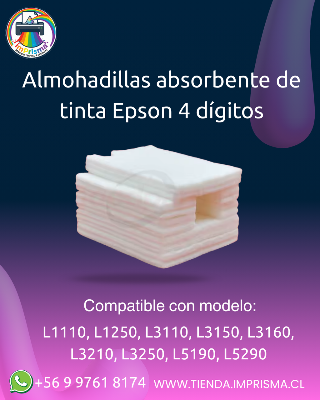 Almohadillas absorbente de tinta Epson 4 dígitos