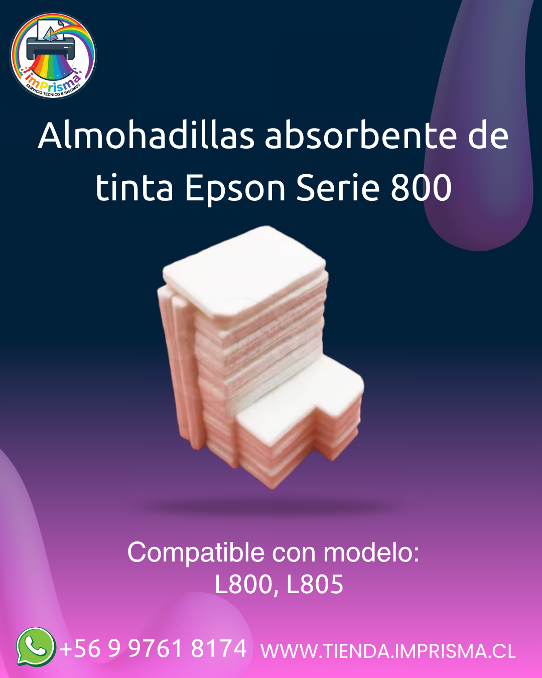 Almohadillas absorbente de tinta Epson Serie 800