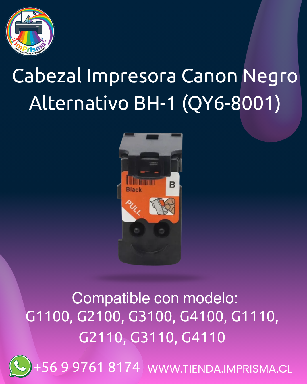 Cabezal Impresora Canon Negro Alternativo BH-1 (QY6-8001)