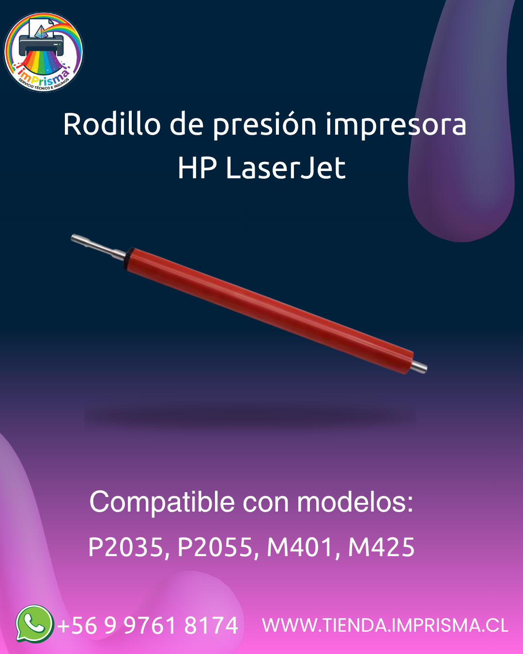 Rodillo de presión impresora  HP LaserJet