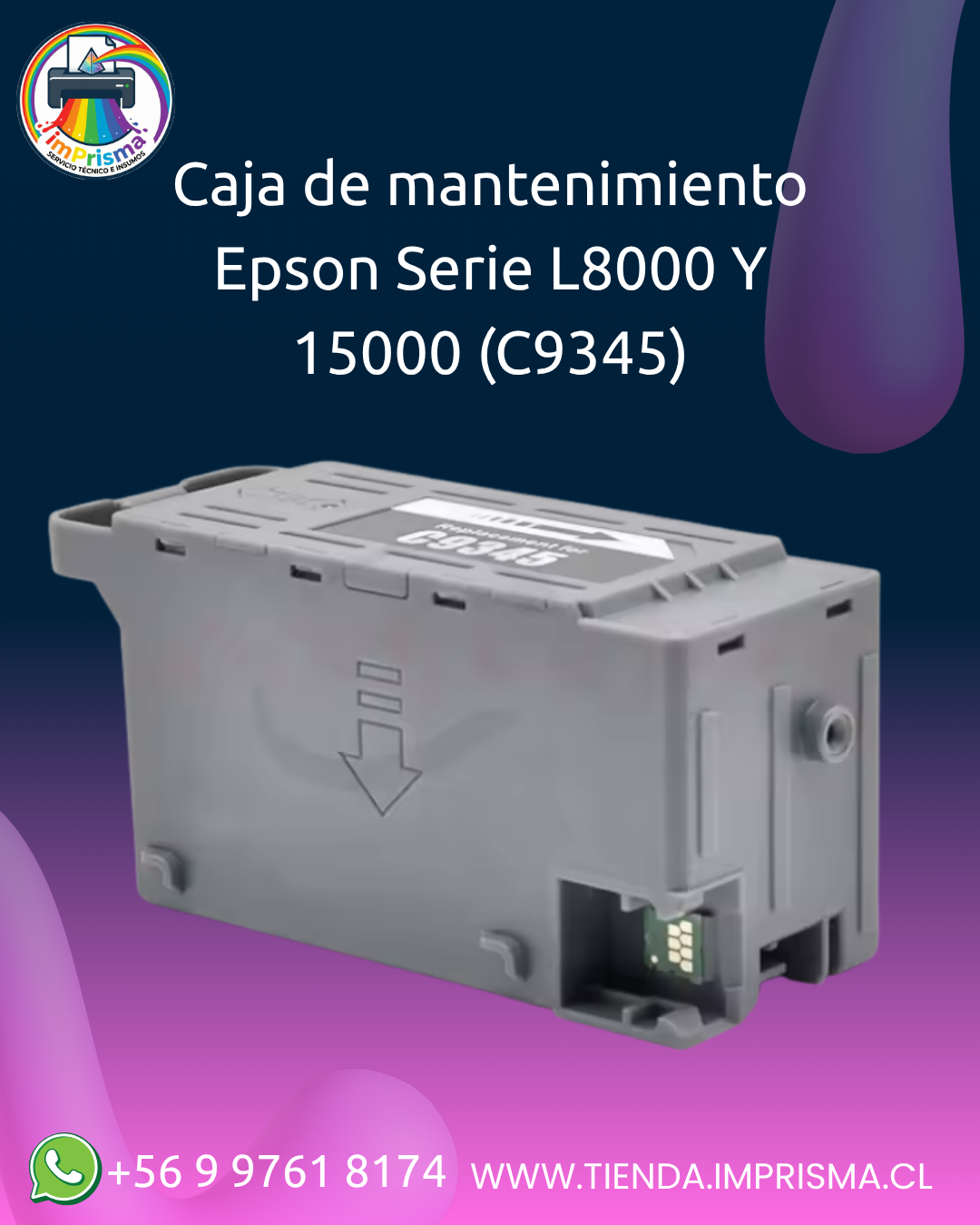 Caja de mantenimiento Epson Serie L8000 Y 15000 (C9345)