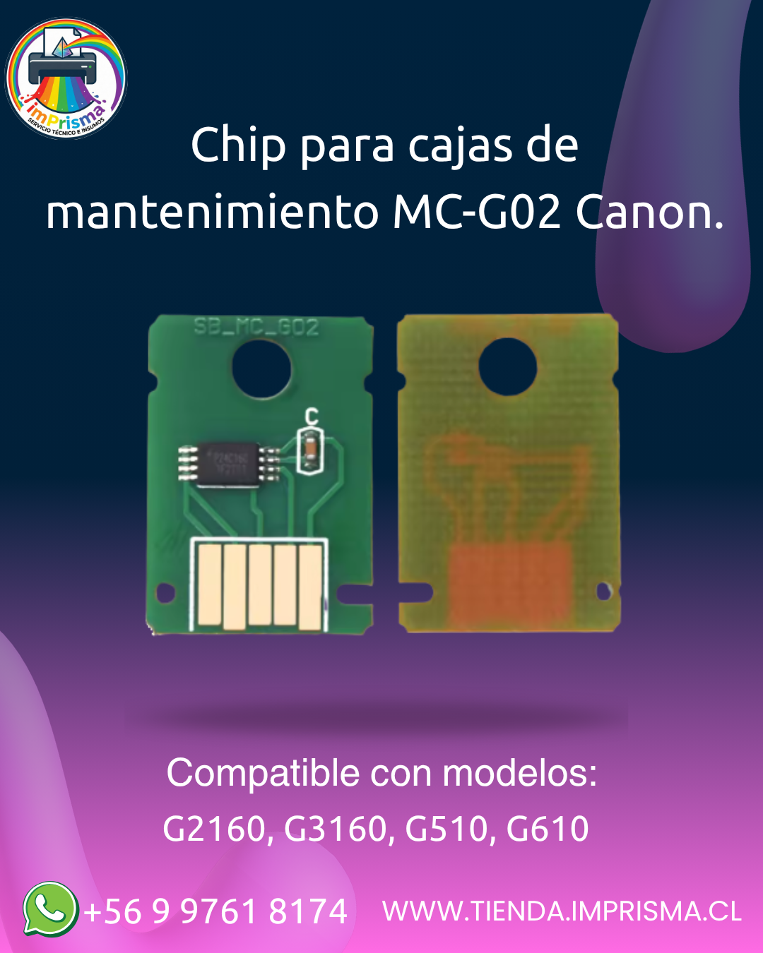 Chip para cajas de mantenimiento MC-G02 Canon