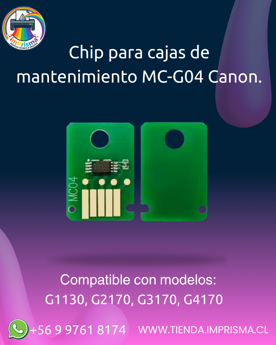 Chip para cajas de mantenimiento MC-G04 Canon
