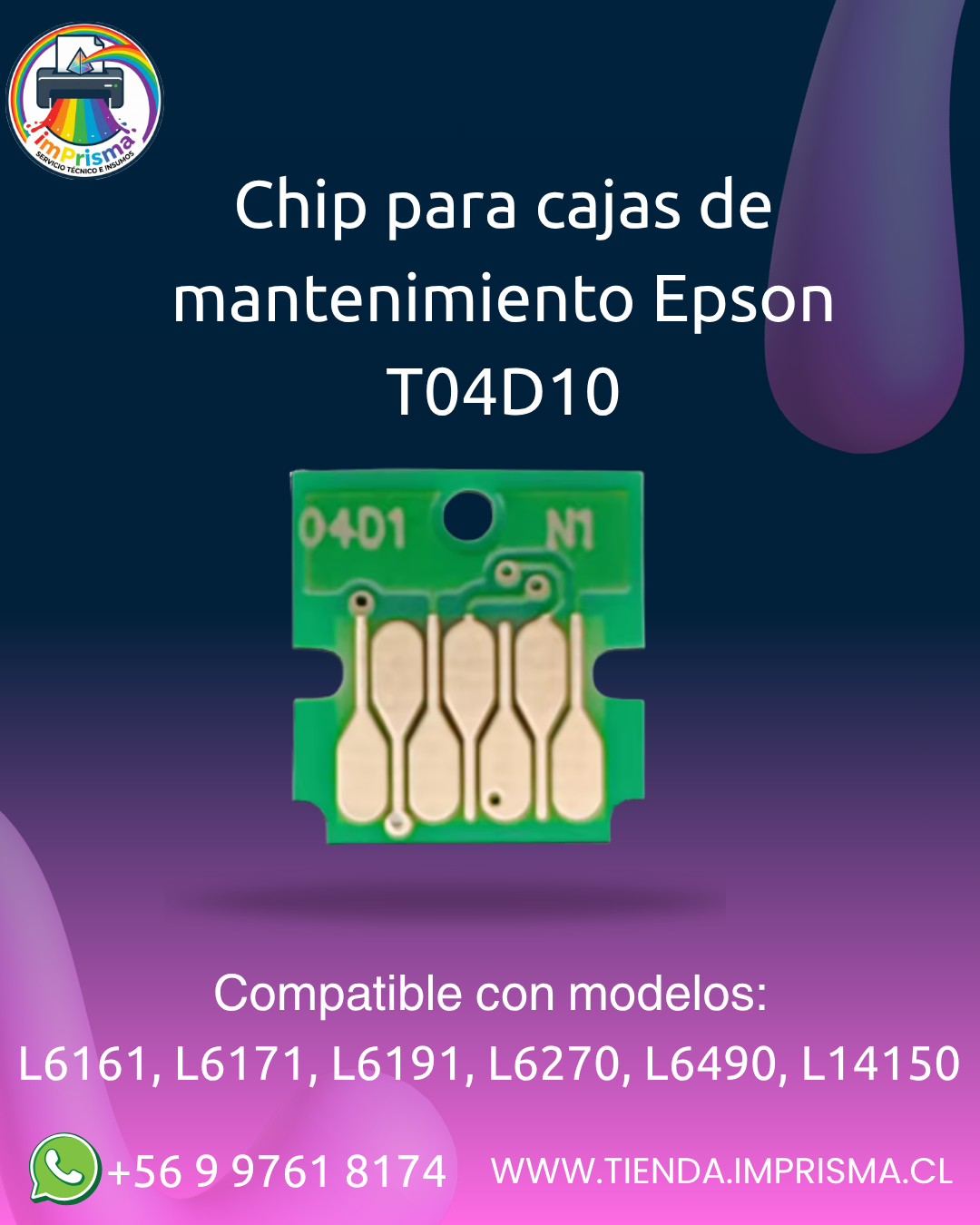Chip para cajas de mantenimiento Epson T04D10