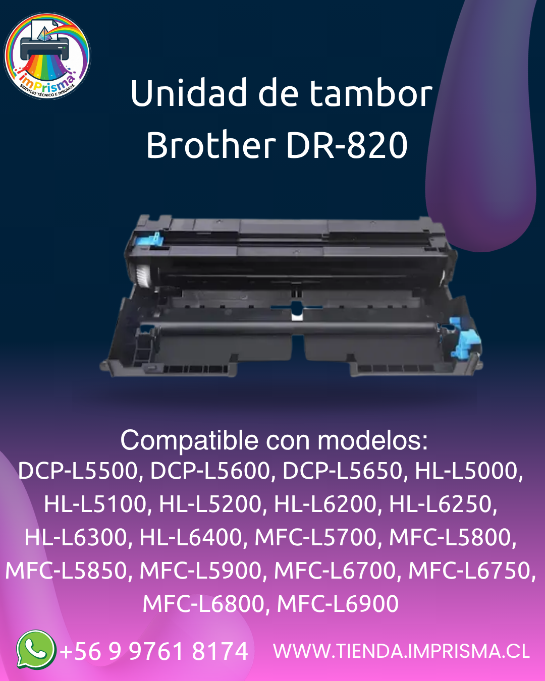 Unidad de tambor Brother DR-820