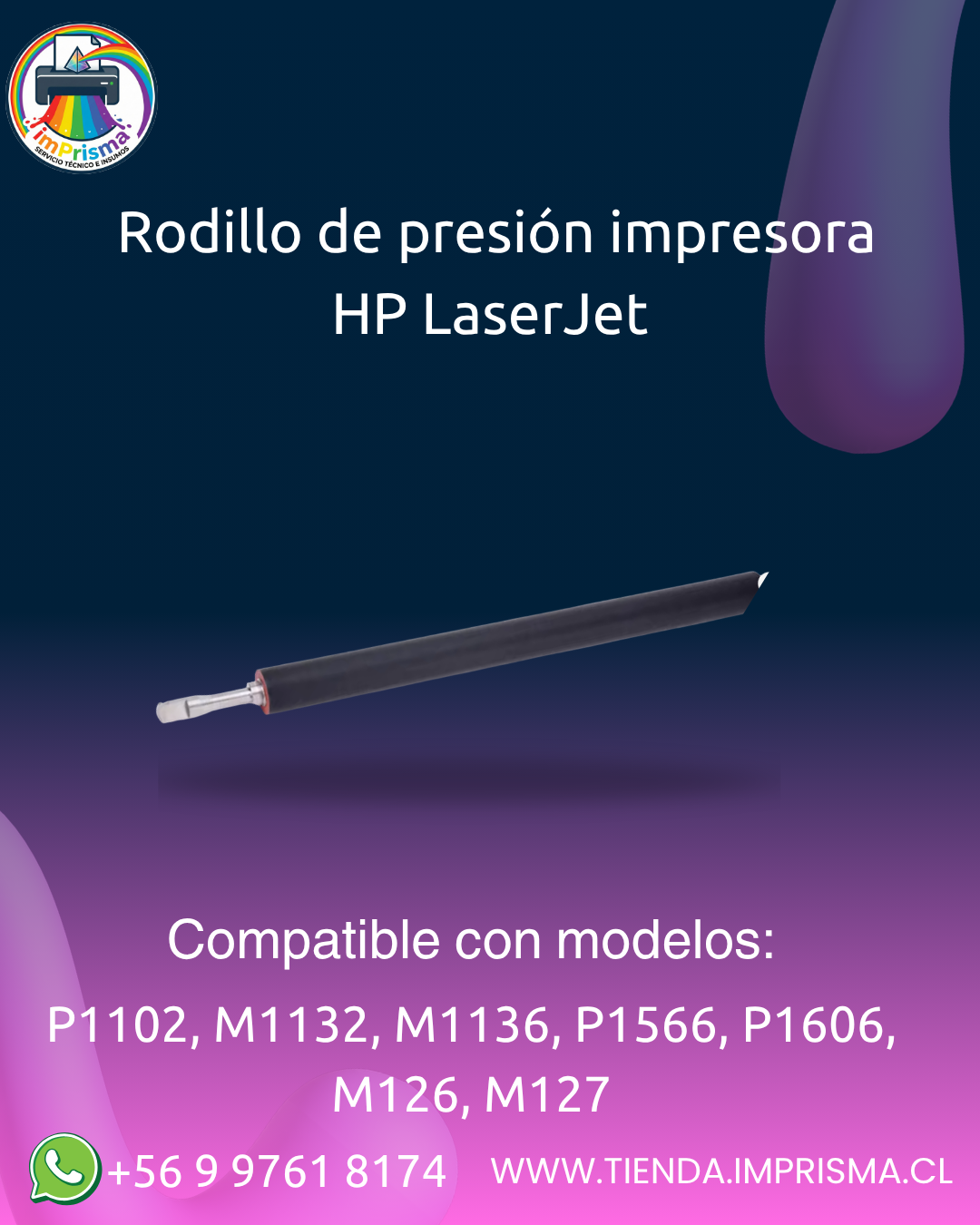 Rodillo de presión impresora  HP LaserJet