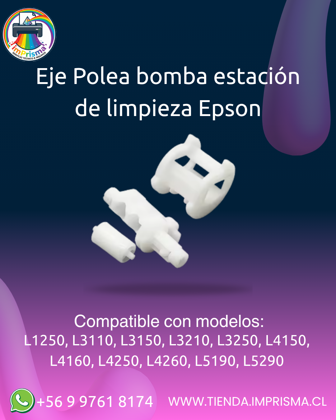 Eje Polea bomba estación de limpieza Epson