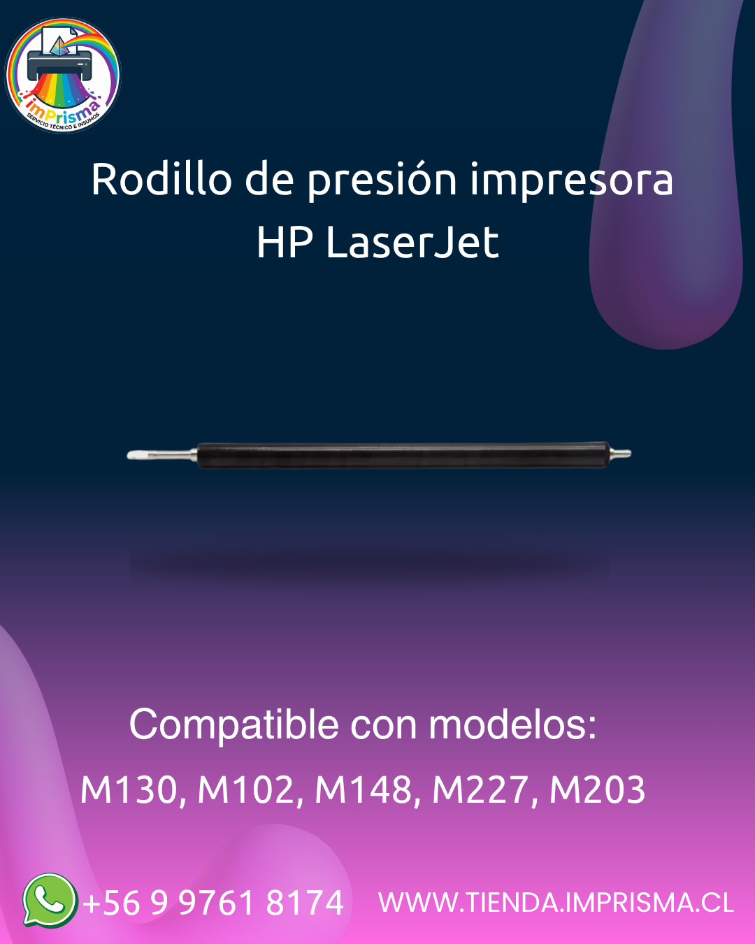 Rodillo de presión impresora  HP LaserJet
