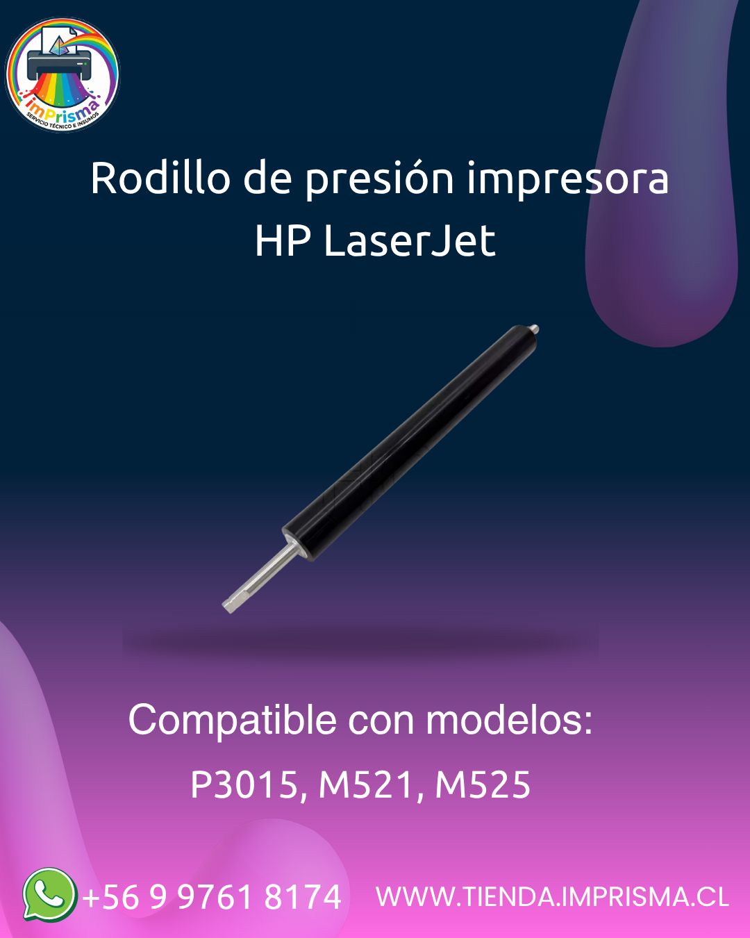 Rodillo de presión impresora  HP LaserJet