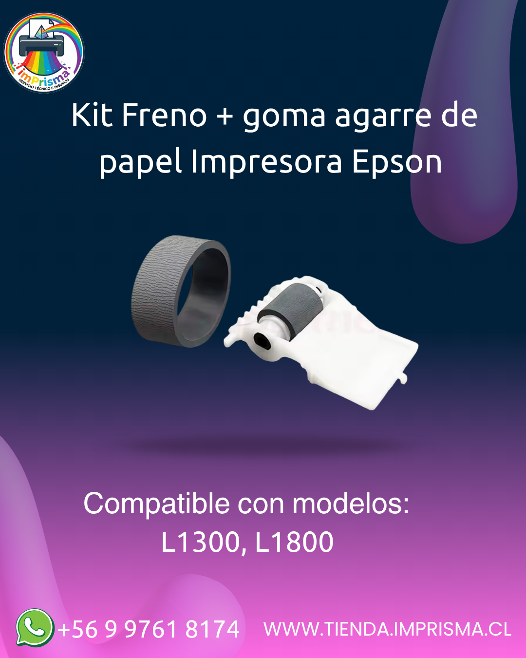 Kit Freno + goma agarre de papel Impresora Epson