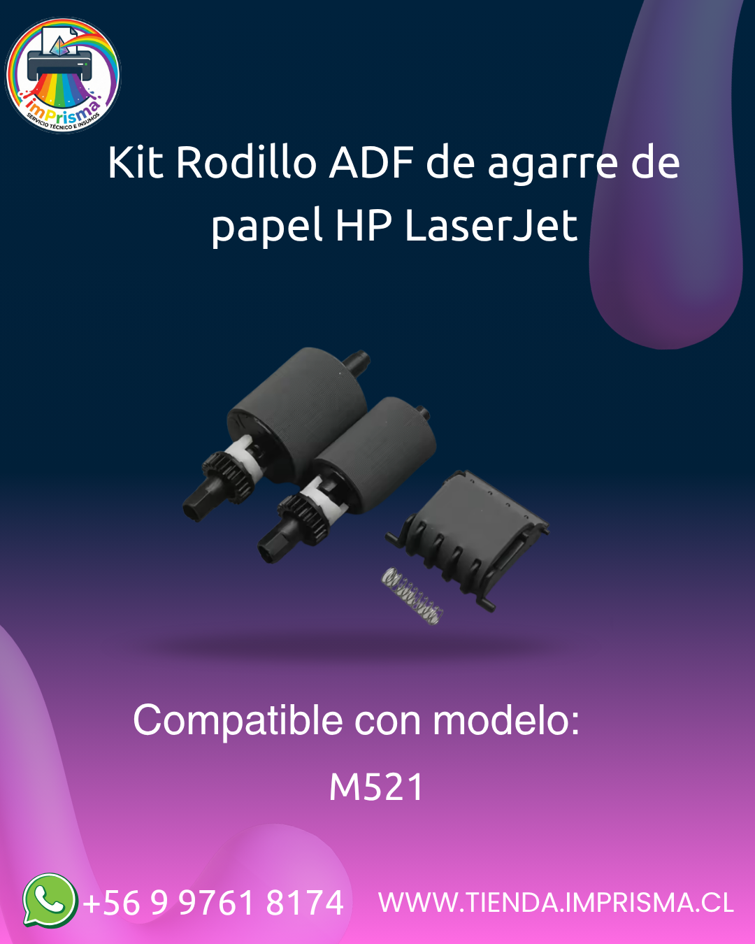 Kit Rodillo ADF de agarre de papel HP LaserJet